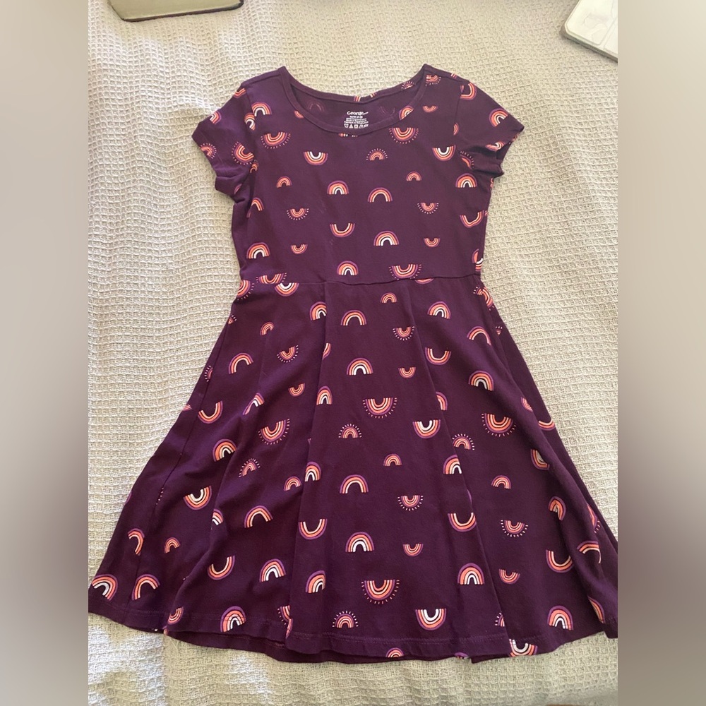 George Kids Dress with Rainbow Print